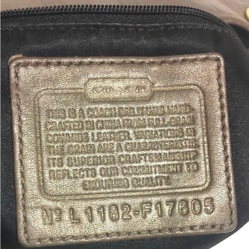 Coach Ashley hippie gray leather crossbody handbag
